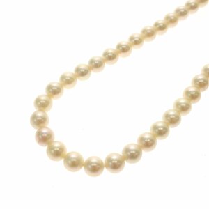 1円スタート 美品 アコヤ真珠 あこや真珠 パールネックレス 61粒 6.50-7.00mm pearl SILVER シルバー 金具 レディース NGLソーティング