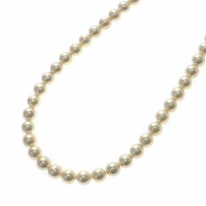 1円スタート 美品 アコヤ真珠 パールネックレス 61粒 61P 6.50-7.00mm pearl 金具 SILVER シルバー アクセサリー レディース ソーティング