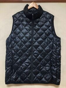 ら1272 UNIQLO ユニクロ ライトダウン ダウンベスト XL ダイヤキルト ブラック 軽量ダウン コンパクトダウン インナーダウン