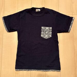 レインスプーナー　半袖 Tシャツ ハワイ　ハワイアン　ALOHA REYN SPOONER 紺　ラハイナ　S 美品