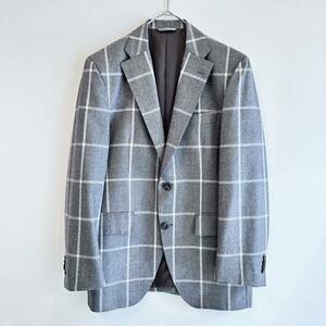 麻布テーラー azabu tailor テーラードジャケット DARROW DALE グレー チェック柄 48