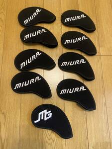 MIURA ミウラ　三浦技研 アイアンカバー 黒 着脱らくらく ヘッドカバー おまけ付き　8個セット　9個セット