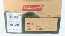 T1460 未使用品 Coleman コールマン パッカブルレインブーツ 25.0cm 913120 長靴 ブラック ショート たためるレインブーツ 収納袋付き_画像10