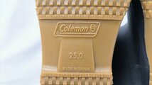 T1460 未使用品 Coleman コールマン パッカブルレインブーツ 25.0cm 913120 長靴 ブラック ショート たためるレインブーツ 収納袋付き_画像8