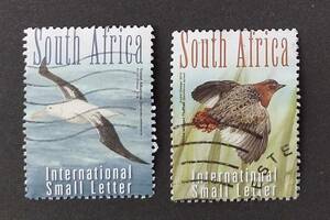 南アフリカの鳥の切手 2種 2014-09-01 シリーズ Endangered Birds 　　 White-winged Flufftail/ Tristan Albatross