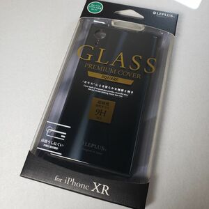 iPhone XR 背面ガラスシェルケース スクエア ダークグレー 0844