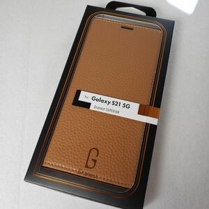 Galaxy S21 5G 手帳型ケース キャメル 0610