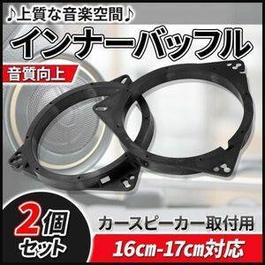 インナーバッフル ボード スピーカー バッフルボード カースピーカー 2個セット 16㎝ 17㎝ トヨタ ホンダ 三菱 日産 ダイハツ ハイエース