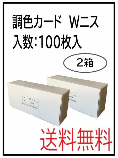 PF（61164-2）ロック商事　調色カード　Ｗニス　100枚入　２箱セット