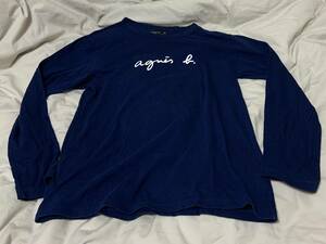 agnis b.PARIS! アニエスベー! 定番! ロゴ・プリント! 長袖カットソー! ロンTEE! SIZE T2! 日本盤