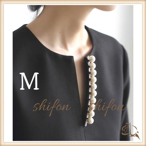 M pearl decoration cut and sewn beautiful . formal black lady's stylish tops black new goods Korea clothes 