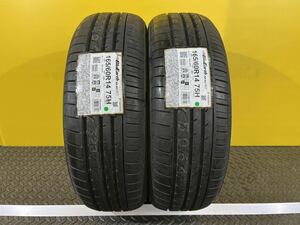 T852 新品未使用 165/60R14 YOKOHAMA BluEarth RV-02 CK ヨコハマ ブルーアース アールブイ 夏タイヤ サマータイヤ 2021年製 2本のみ