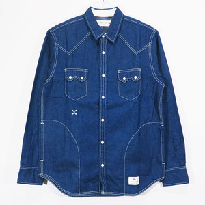 NEIGHBORHOOD ネイバーフッド 15AW HIGHLINER/C-SHIRT.LS ハイライナー ロングスリーブ シャツ インディゴ ウェスタン Jaz