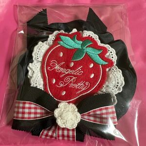 angelic pretty sweet strawberry ブローチ　黒