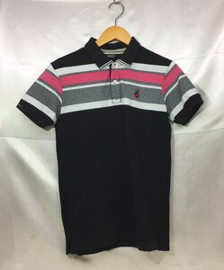 COACH JEANS Coach jeans one Point embroidery polo-shirt with short sleeves Golf shirt size :L color : black / pink / white 