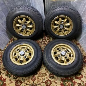 MINI ホイール タイヤ付き ENKEI 145SR10 RADIAL 68S 4本セット 4 1/3-B×10 E40 イギリス 