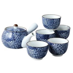 茶器！ 西庵窯（有田焼） ☆五条急須茶器セット☆ Ｖ3152-2 新品 湯呑 煎茶 急須 ポット 日本茶 ほうじ茶 ギフト