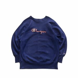 【USA製】90s Champion チャンピオン リバースウィーブ スウェット トレーナー メンズ XL 紺/ネイビー 刺繍 アメリカ製 ビンテージ 古着