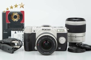 １円出品 PENTAX ペンタックス Q10 ダブルズームレンズキット シルバー【オークション開催中】