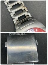 DIESEL ディーゼル　腕時計 レッド文字盤・レザーブレスレット　まとめて2点_画像4