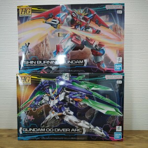 HG 神バーニングガンダム 　ガンダムダブルオーダイバーアーク　新品未開封　送料無料　ジャンクパーツオマケ付き