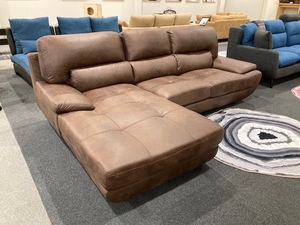 # free shipping ( Hokkaido * Tohoku * Okinawa is excepting )# large couch sofa / leather fabric / 3 seater ./ large / right couch / new goods 