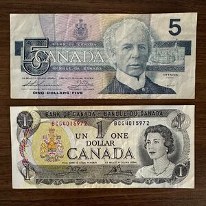 カナダ紙幣【カナダ紙幣】6ドル カナダ紙幣 2枚組 収集家放出品 99