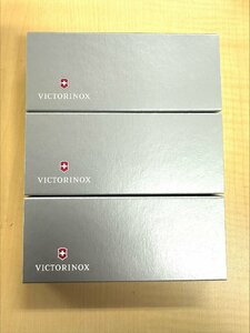 【80】1円～ ①VICTORINOX ビクトリノックス クラシック マルチツール 万能 スイス ナイフ ブラック MOTO NAVI ロゴ 箱入り 3個おまとめ