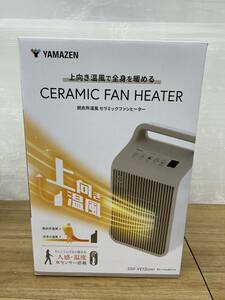 送料無料S82243 脱衣所温風 セラミックファンヒーター YAMAZEN 暖房器具 山善 DSF-VE12 グレージュホワイト 未使用