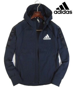 A火01261新品▼ アディダス ▼ ジップアップフーディー 【 M 】 スウェットパーカ adidas ジップアップパーカ ネイビー 紺系