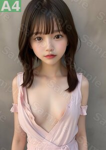 A4サイズ[B3600z] 実写風AIイラスト 美女 美少女 美人 グラビア 可愛い セクシー 合法ロリ 童顔 巨乳 貧乳 2L判変更可 匿名取引