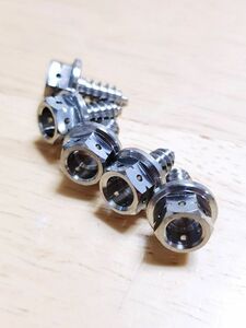 118◆チタン合金 M5x12mm セルフタッピングフランジスクリュー ホンダバイクカウル,ヤマハスクーターカウル 互換 チタンボルト