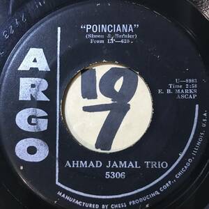 試聴 1958年 真冬の星空を思わせる心地よさ AHMAD JAMAL TRIO POINCIANA / SOFT WINDS 両面VG+ 両面シングル・オンリー