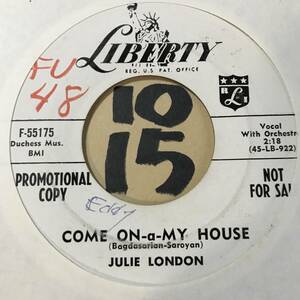 試聴 ミッドナイトJAZZヴォーカル推薦 JULIE LONDON COME ON-a-MY HOUSE / MY STRANGE AFFAIR 両面NM EVERYTHING BUT THE GIRL初期