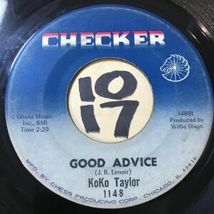 試聴 KOKO TAYLOR GOOD ADVICE / TELL ME THE TRUTH 両面VG(+) 