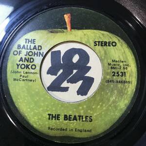 試聴 THE BEATLES THE BALLAD OF JOHN AND YOKO / OLD BROWN SHOE 両面VG++ SOUNDS EX 