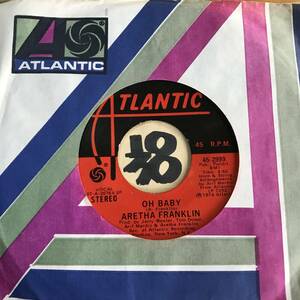 試聴 74年全米19位ソウル1位シングル ARETHA FRANKLIN OH BABY / I’M IN LOVE 両面NM 表題のヒットはI’M IN LOVE サイド/メロウソウル