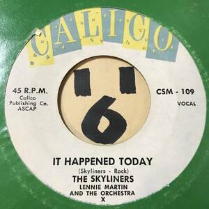 1959年全米59位DOO-WOP CLASSICS 45 THE SKYLINERS IT HAPPENED TODAY / LONELY WAY 両面NM 