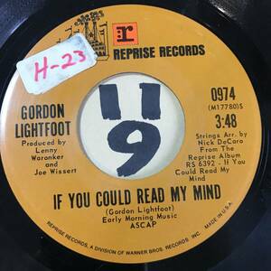 GORDON LIGHTFOOT POOR LITTLE ALLISON / IF YOU COULD READ MY MIND 両面EX+ 