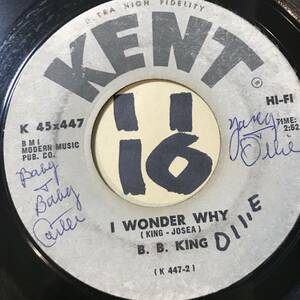 試聴 シャッフル・ブルース45 B. B. KING I WONDER WHY 両面VG++ SOUNDS EX 