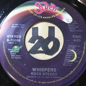 試聴 ジャマイカンソウル DISCO TIME定番 WHISPERS ROCK STEADY 両面EX+ 