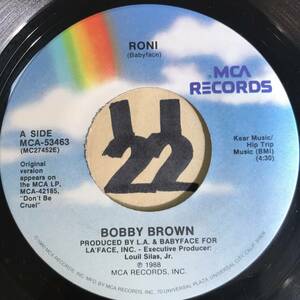 試聴 ジャマイカンソウル BOBBY BROWN RONI VOCAL / INST 両面NM スロウ・ジャム