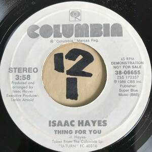 試聴 甘茶スイート/スロウ・ジャム45 ISAAC HAYES THING FOR YOU PROMO PRESS 両面NM 