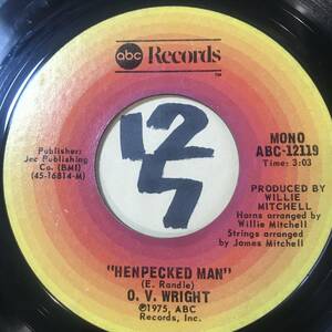 試聴 サザン・ソウル45 O. V. WRIGHT HENPECKED MAN EX 