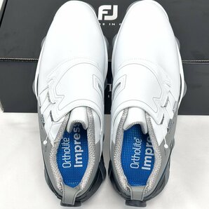 ★FOOTJOY フットジョイ TOUR ALPHA BOA ゴルフシューズ W 26.5cm（ホワイト/グレー）日本仕様モデル★の画像2