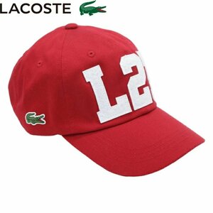 ★LACOSTE ラコステ L27 コットンキャップ/ツイルキャップ L1177（レッド）★送料無料★