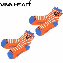 1円★VIVA HEART ビバハート 013-46861 レディース ロークルーソックス ×2足（オレンジ）靴下★送料無料★_画像1