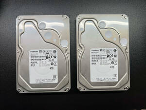 TOSHIBA 東芝 NAS用 SATA HDD MN04ACA400 2本セット 4TB 7200rpm 動作確認済み