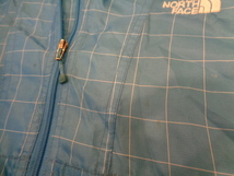 b244◆THE NORTH FACE ウインドシェル ジップアップ フーディー◆ザ・ノースフェイス XS/85 男性 グラフチェック 水色 ゆうパケット発送_画像8