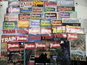 a0125-11.洋書 modern railways trains 他 RAILWAY train 模型 鉄道 電車 雑誌 趣味 列車 海外雑誌 カタログ catalogue miniature